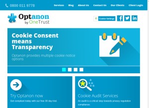 How cookielaw.org looks like on a tablet such as an iPad.