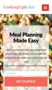 How cookinglightdiet.com looks like on a mobile device such as an iPhone.