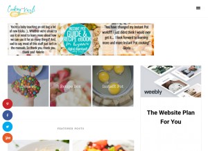 How cookingwithkarli.com looks like on a tablet such as an iPad.