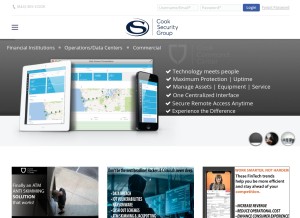 How cooksecuritygroup.com looks like on a tablet such as an iPad.
