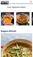 How cookwithmanali.com looks like on a mobile device such as an iPhone.