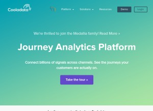 How cooladata.com looks like on a tablet such as an iPad.