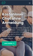 How coolerchat.de looks like on a mobile device such as an iPhone.