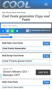 How coolfonts.text-generator.org looks like on a mobile device such as an iPhone.