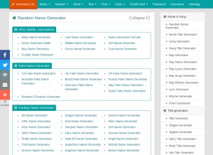 How coolgenerator.com looks like on a tablet such as an iPad.