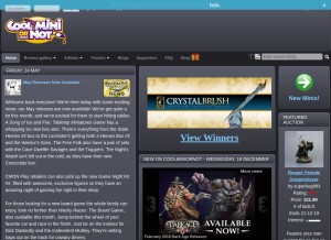 How coolminiornot.com looks like on a tablet such as an iPad.