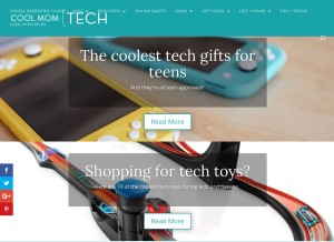 How coolmomtech.com looks like on a tablet such as an iPad.