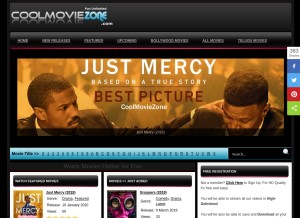 How coolmoviezone.cc looks like on a tablet such as an iPad.