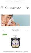 How coolnatur.pl looks like on a mobile device such as an iPhone.