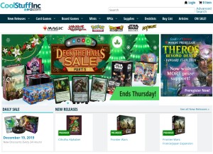 How coolstuffinc.com looks like on a tablet such as an iPad.