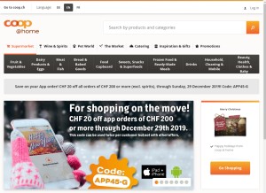 How coopathome.ch looks like on a tablet such as an iPad.