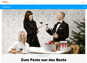 How coopzeitung.ch looks like on a tablet such as an iPad.