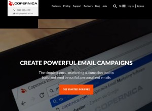How copernica.nl looks like on a tablet such as an iPad.