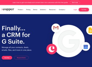How copper.com looks like on a tablet such as an iPad.