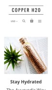 How copperh2o.com looks like on a mobile device such as an iPhone.