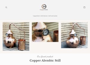 How copperholic.com looks like on a tablet such as an iPad.