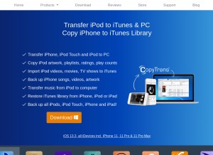 How copytrans.net looks like on a tablet such as an iPad.