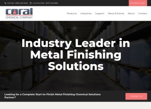 How coral.com looks like on a tablet such as an iPad.