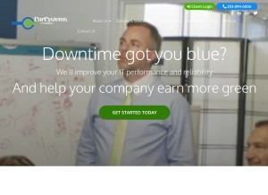 How corcystems.com looks like on a tablet such as an iPad.