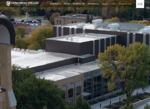 How cord.edu looks like on a tablet such as an iPad.