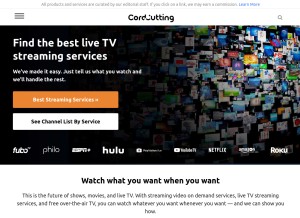 How cordcutting.com looks like on a tablet such as an iPad.