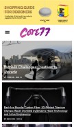 How core77.com looks like on a mobile device such as an iPhone.