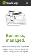 How corebridge.net looks like on a mobile device such as an iPhone.