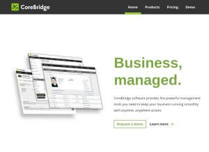 How corebridge.net looks like on a tablet such as an iPad.