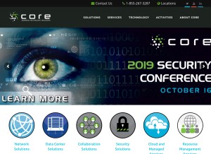 How corebts.com looks like on a tablet such as an iPad.