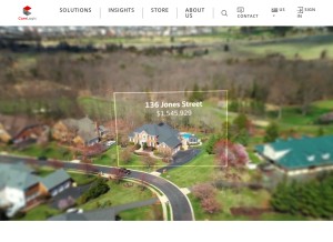 How corelogic.com looks like on a tablet such as an iPad.
