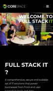 How corespace.com looks like on a mobile device such as an iPhone.