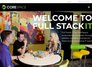 How corespace.com looks like on a tablet such as an iPad.