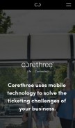 How corethree.net looks like on a mobile device such as an iPhone.