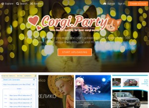 How corgi.party looks like on a tablet such as an iPad.