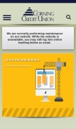 How corningcu.org looks like on a mobile device such as an iPhone.