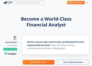 How corporatefinanceinstitute.com looks like on a tablet such as an iPad.