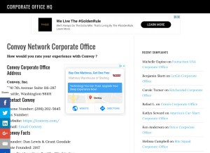How corporateofficehq.com looks like on a tablet such as an iPad.