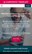 How corporatetraveler.us looks like on a mobile device such as an iPhone.