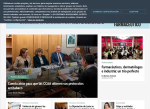 How correofarmaceutico.com looks like on a tablet such as an iPad.
