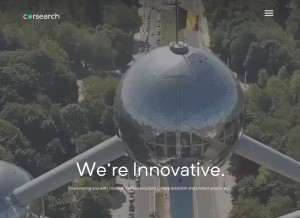 How corsearch.com looks like on a tablet such as an iPad.