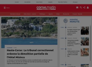 How corsematin.com looks like on a tablet such as an iPad.