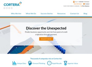 How cortera.com looks like on a tablet such as an iPad.
