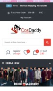 How cosdaddy.com looks like on a mobile device such as an iPhone.