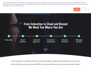 How cosentry.com looks like on a tablet such as an iPad.