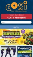 How cosi.org looks like on a mobile device such as an iPhone.