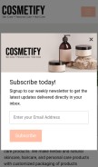 How cosmetify.in looks like on a mobile device such as an iPhone.