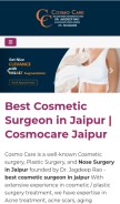 How cosmocarejaipur.in looks like on a mobile device such as an iPhone.