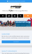 How cosmomusic.ca looks like on a mobile device such as an iPhone.