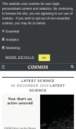 How cosmosmagazine.com looks like on a mobile device such as an iPhone.