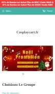 How cosplaycart.fr looks like on a mobile device such as an iPhone.